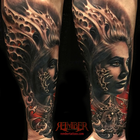Rember, Dark Age Tattoo Studio - Gothic Portrait